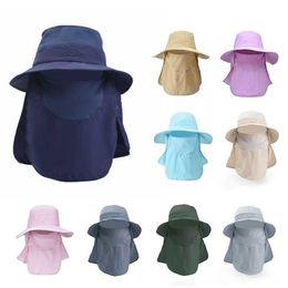 Outdoor Hats Fishing Bucket Hat Sport Sun Protection Neck Face Flap Cap Wide Brim