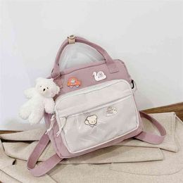 Japanese Style School Bags For Teenage Girls Preppy Tote Bag Nylon Bag Backpack Women Shoulder Bag Mochila Feminina Bagpack Sac 210922