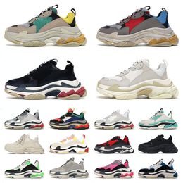 Top quality Triple s casual shoes mens platform sneakers beige yellow grey red blue candy rose gold white purple men women 6-layer trainers balencaigas balenciaga
