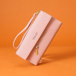 Female Zipper Designer Purse Handbag Cell Phone Pocket Wallets