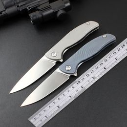 Folding Knife High hardness Outdoor Hiking Camping Knives TC4 Titanium Alloy Handle Blades D2 Self-defense Tools Easy to carry
