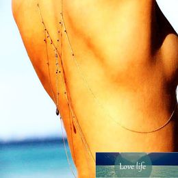 Beautiful Back Sexy Inlaid Zircon Chain Texture Simple Female Body Chain Bikini Beach Chain Nude Chains Sexy Jewellery