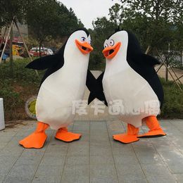 Mascot Costumes The Penguins of Madagascar Penguin Mascot Costume Halloween Cosplay Fancy Dress Animal Cartoon Mascot Costumes Adult Size