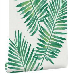 Wallpapers Self Adhesive Modern Simple Wallpaper Roll Jungle Green Tree Contact Paper For Kids Girl Bedroom Living Room Wall