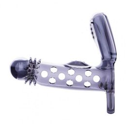NXYSex pump toys Penis Corrector Crystal Sleeve Vibrator TPE Vibrating Delay Ejaculation Lock Ring for Male Masturbators 1125