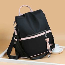 HBP Non-Brand Korean Fashion Travel Oxford anti theft backpack female canvas schoolbag sport.0018