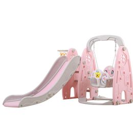 Safety Gates Multifunctional Slide 1-8 Years Old Children Indoor Home Kindergarten Baby Outdoor Plastic Swing Combination 4in1