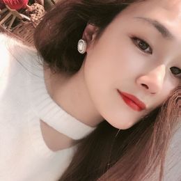 Vintage Stud Earrings Korean Style OL Simple Temperament Pearl Earring For Women