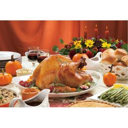 Party Decoration Celebrate Thanksgiving Backdrop Holiday Delicious Roast Chicken Background Pography Studio Props Home Wall Art Decor