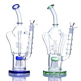 Octopus style oil rig recycler glass bong tall and thick hookah water bong with 14mm bowl for smoke