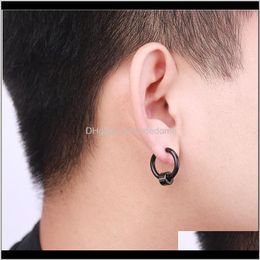 Dangle & Chandelier Fashion Stainless Steel Clip Earrings Ball Stud Circle Round Pendant For Women Simplicity Hip Hop Ear Jewellery Gifts Drop