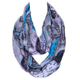 womens fall scarves Australia - Scarves Chain Striped Print Polyester Women Infinity Fall Scarf Fashion Lightweight Ring Warm Loop Circle 180*80cm