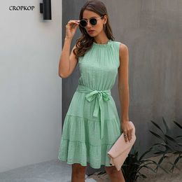 Women Dress Summer White Ruched Bow Mini Short Dresses Elegant Ladies Fitted Clothing Party Night Clothes For 210608