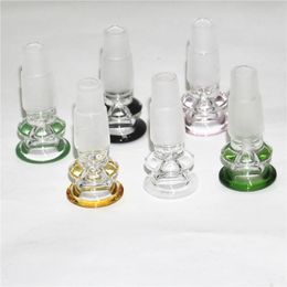 Hookahs Glass Bowls 14mm and 18mm 2 in 1 Male Joint Smoking Bowl Piece Head Coloured Smoke Accessories For Tobacco Water Bongs Oil Rigs Water pipes