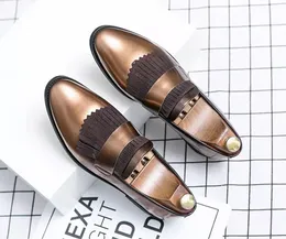 Men Shoes New Fashion High Quality Pu Leather Tassel Shoe Handmade Casual Formal Stylish Loafers Shoe Zapatos De Hombre 4M985