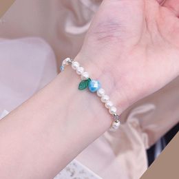 Link, Chain Sweet Jewelry Colorful Beads Bracelets Pretty Design Single One Layer Nature Freshwater Pearls Bracelet For Women Gifts