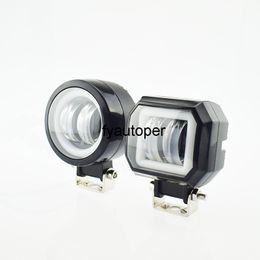 Motorbike headlights Work Light Waterproof 12v 20w LED moto Angel Eyes Light Bar Spot lamp Motorcycle Offroad Car Boat spotlight car