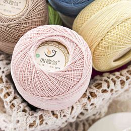 1PC 50G 355m No. 8 Lace Thread Ruyi Bird Summer Knitting Yarn Cotton Crochet Thread Mercerized Wool Pure Cotton Wire Y211129