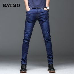 Batmo arrival jeans men Fashion elasticity men's high quality Comfortable Slim male cotton pants,27-36. 211108