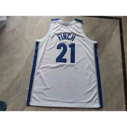 001rare Basketball Jersey Men Youth women Vintage tigers Larry Finch white Size S-5XL custom any name or number