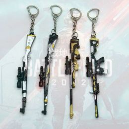 PlayerUnknown's Battlegrounds Battle Royale Weapon Model Gun Leather PUBG Car Keychain Gift Can Be Wholesale G1019