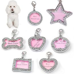 Mini Dog ID Tag Cute Personalised Pet Handwriting Pets Name Photo Frame For Cat Puppy Dogs Collar Tag Pendant