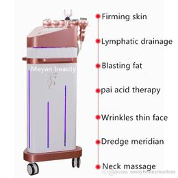 2021 Heat vacuum massage body RF 80k cavitation skin dissolve fat cells 6 handles machine