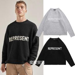 -Мужские свитера представляют собой 21SS черно-белый шить свитер CrewNeck High Street Fullshirts Женская одежда 2021