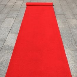 5M 8M Stepping Blanket Travel Red Rug Wedding Pad Exhibition Carpet Aisle Corridor Stairs indoor Outdoor Mesa Thickness:1.0mm 220301