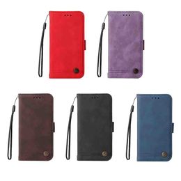 Luxury Skin Feel Leather Wallet Cases For Iphone 15 14 Plus 13 Pro Max 12 11 XS X 8 7 6 Business Men Hand Feeling Magnetic Frame ID Card Slot Holder Flip Cover Pouch Lanyard