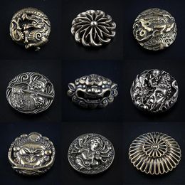 Bag Parts & Accessories Brass Seiko Cloth Clasp Hollow Decorative Whirlwind Petal Chrysanthemum