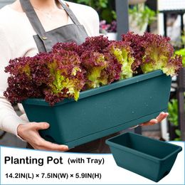 Planters & Pots Seedling Nursery Pot Garden Supplies Reusable Vegetable Planting Plastic Flower Balcony Trough