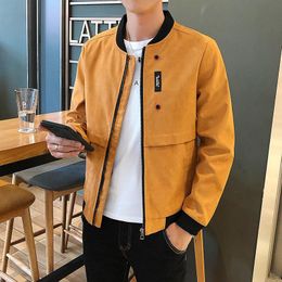 Men's Jackets Men Jacket Spring Autumn Korean For Style Suede Softshell Fashion Motorcycle Mens And CoatsMen's