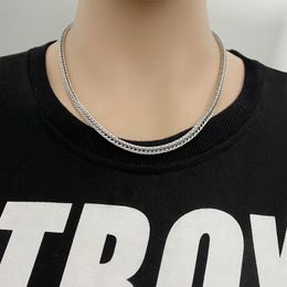 -Titan-Stahl-Halskette Fuchsschwanzkette Edelstahl All-Match-Schmuck einfache mehrlagige Ketten