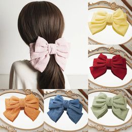 Bows Hairgrips Metal Spring Clip Bowknot Hair Clip Holder Hair Accessory Large Butterfly Hairpins Barrette Headdress Hairpins