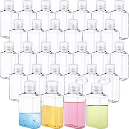 30ml 60ml Travel Bottle with Flip Cap Clear Plastic Refillable Reusable Bottles Transparent Container for Outdoor