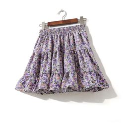 Skirts Fat Mm Floral Short Skirt Female 2021 Xiaxin Student Han Version Sen Department Large Sister Cover Belly JK Slightly