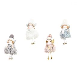 Christmas Decorations 4PCS Lovely Mini Bell Angel Xmas Pendant Tree Decorative