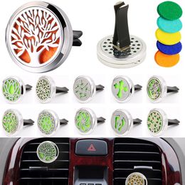 home interiors wholesale Canada - Aromatherapy Home Essential Oil Diffuser For Car Air Freshener Perfume Bottle Locket Clip with 5PCS Washable Felt Pads fragrance auto interior decoration