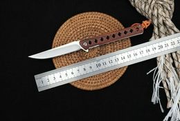 7'' New Fast Opening D2 Steel Blade Wood Handle Tactical Knife Camping Hunting Survival KnivesTactic Pocket Folding Knife DF20