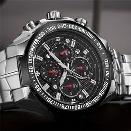 Sports Watches For Men Fashion Quartz Men Big Clock WWOOR Top Brand Luxury Military Full Steel Waterproof Chronograph Wristwatch 210329