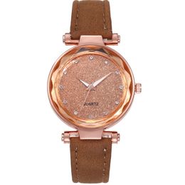 Casual Starry Sky Assista a colorida Custhe Strap Silver Diamond Dial Dial