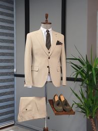 2021 Black Wedding Tuxedos Custom Made Groom Wear For Slim Fit Men's Business Dress Suits Prom Dinner Plus Size 3 Pics SetJa2362