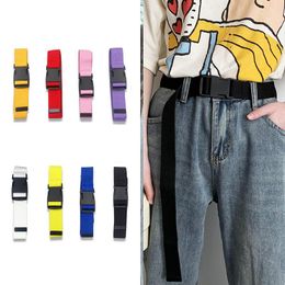 Belts Canvas Belt For Men Women Waist Fashion Plastic Buckle Casual Cowboy Black Harajuku Waistband Ceinture Jeans