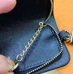 Luxurys Coin Purse Letter Printing Keychains Metal Buckle Handmade Unisex Designer Men Women Pendant key case Wallet Accessories201n