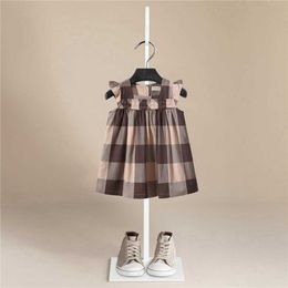 Baby Gril Clothes 2021 Summer Sleeveless Plaid Sequins New Children Dress Sweet Party Princess Dress Kids Dress Q0716