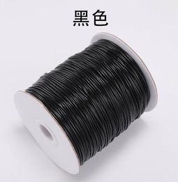 cotton necklace cord Canada - Wire Findings & Components Jewelry10M Lot 1Dot0 1Dot5Mm Black White Waxed Cotton Thread Cord String Fit Beading Craft Diy Necklace For Jewel