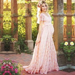 Vestidos De Color Rosa De Encaje Para La Embarazada Oferta Online |  DHgate.com