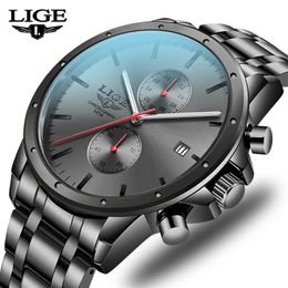 New Men Watch Clock Luxury Top Brand Military Black Quartz Watches Mens Waterproof Chronograph Sports Luminous Wristwatch 210329