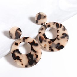 Multiple Styles Leopard Earrings For Women Round/Flower Acetate Resin Long Earings Fashion Jewelry aretes de mujer modernos